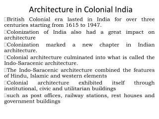 Architecture in Colonial India