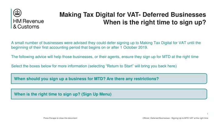 making tax digital for vat deferred businesses