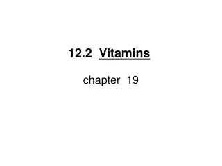 12.2   Vitamins