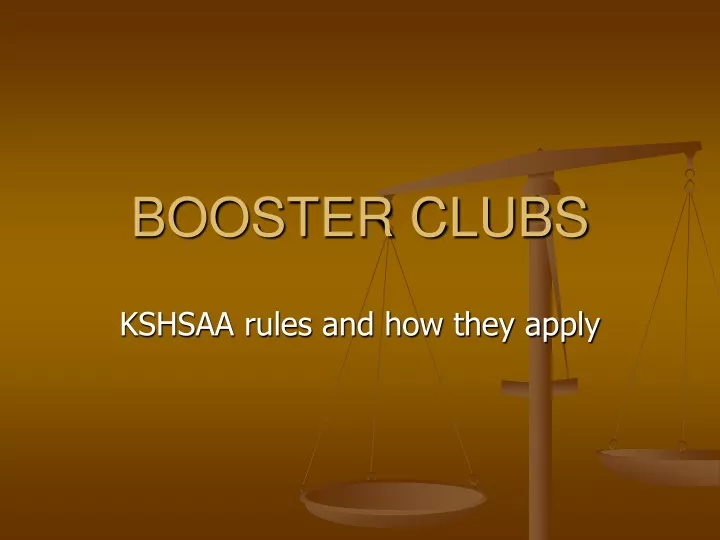 booster clubs