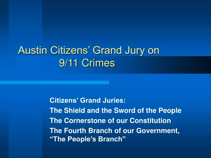 austin citizens grand jury on 9 11 crimes