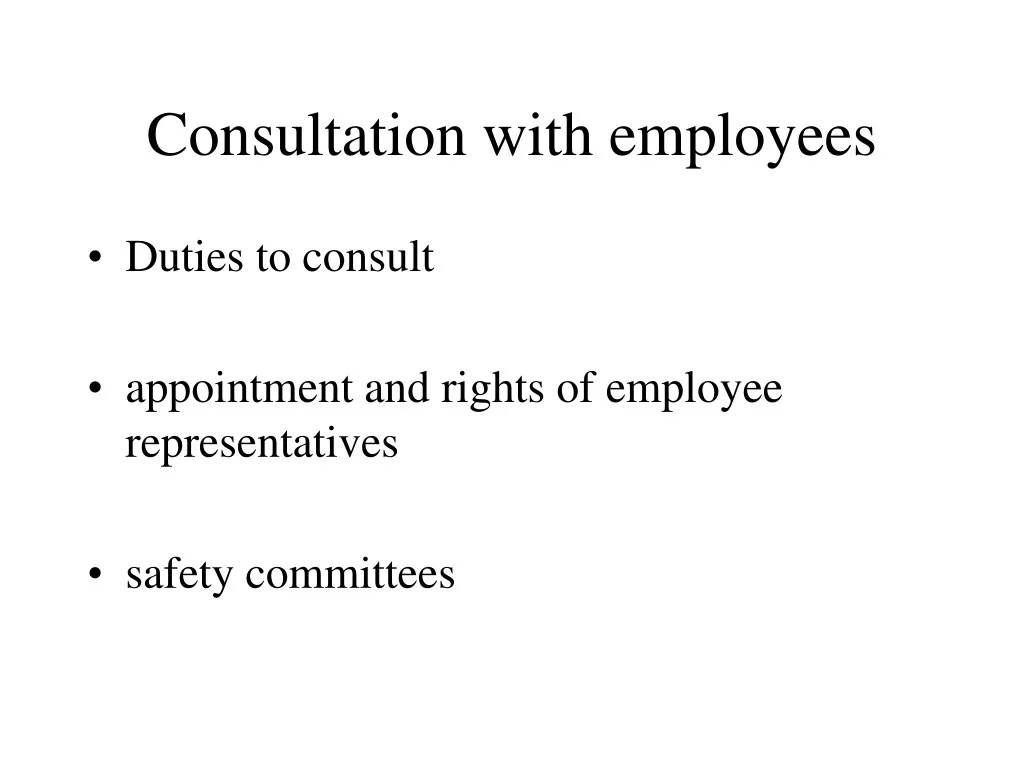 Consultation with employees - slide 1