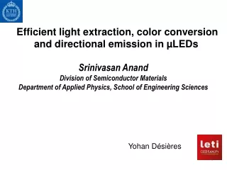 Efficient  light extraction, color  conversion and  directional emission in µLEDs
