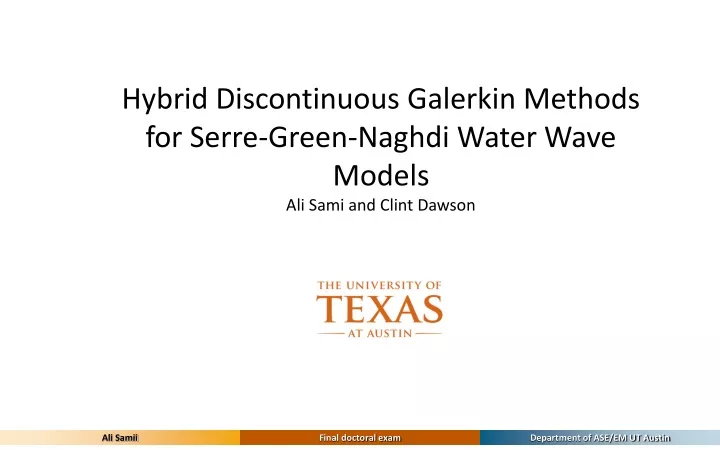 hybrid discontinuous galerkin methods for serre