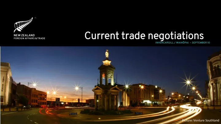 current trade negotiations