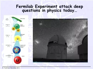 Fermilab Experiment attack deep questions in physics today…
