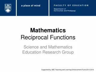 Mathematics Reciprocal Functions