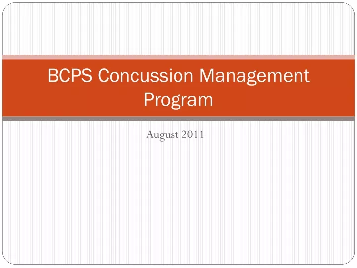 bcps concussion management program