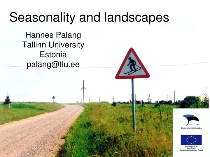 seasonality and landscapes