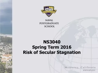 NS3040  Spring Term 2016 Risk of Secular Stagnation