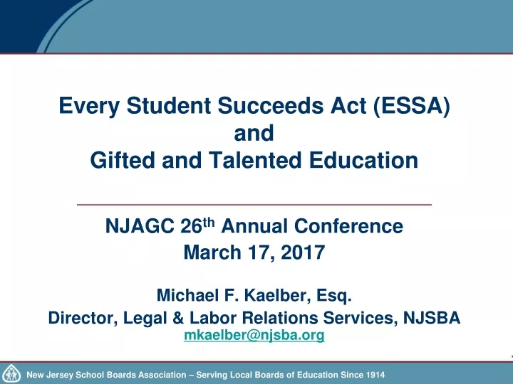 every student succeeds act essa and gifted and talented education