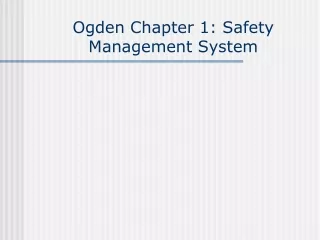 Ogden Chapter 1: Safety Management System