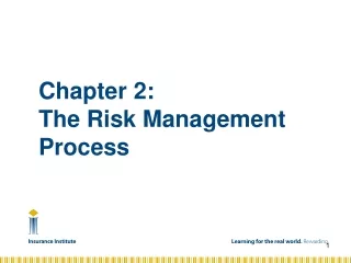 Chapter 2:  The Risk Management Process