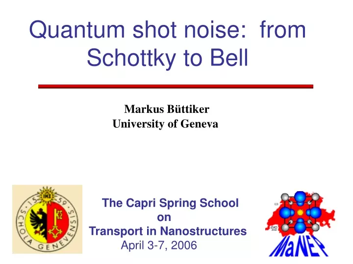 quantum shot noise from schottky to bell