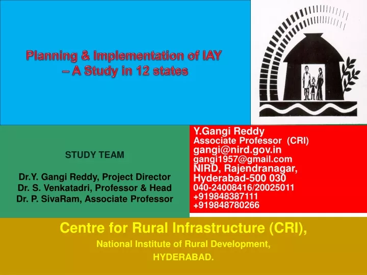 planning implementation of iay a study