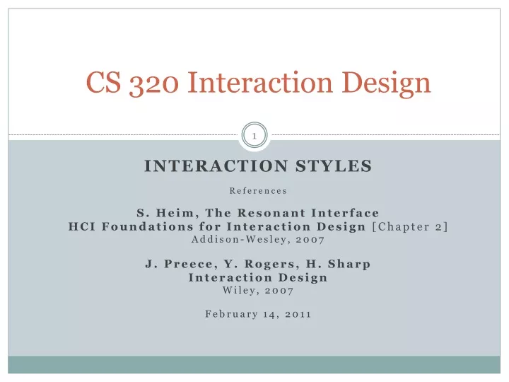 cs 320 interaction design