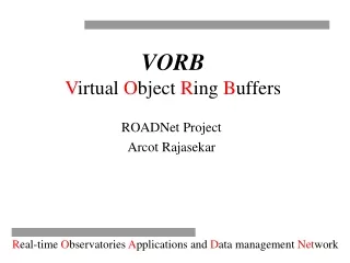 VORB V irtual  O bject  R ing B uffers