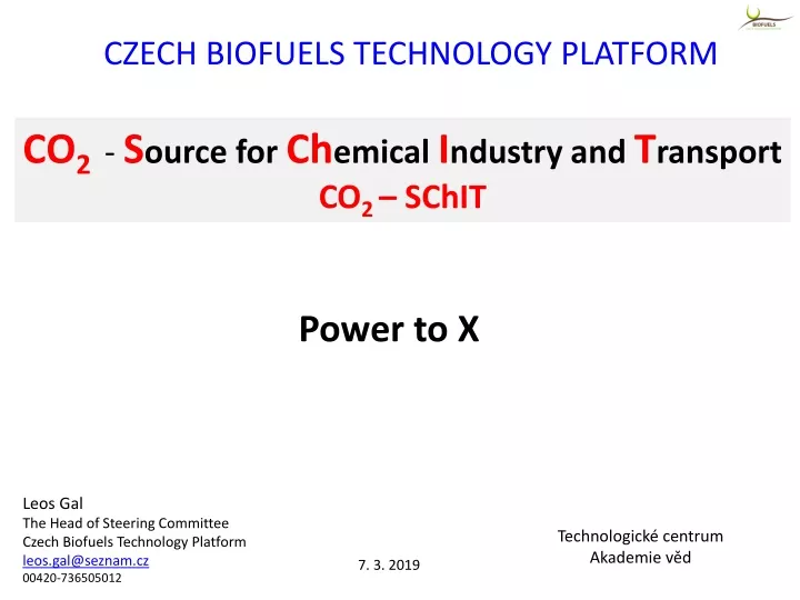 czech biofuels technology platform