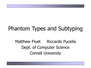 Phantom Types and Subtyping