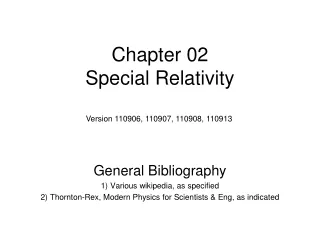 Chapter 02 Special Relativity