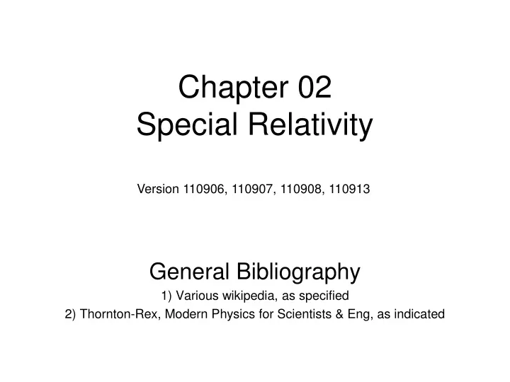 chapter 02 special relativity