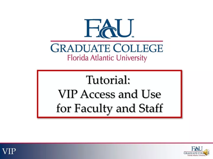 tutorial vip access and use for faculty and staff