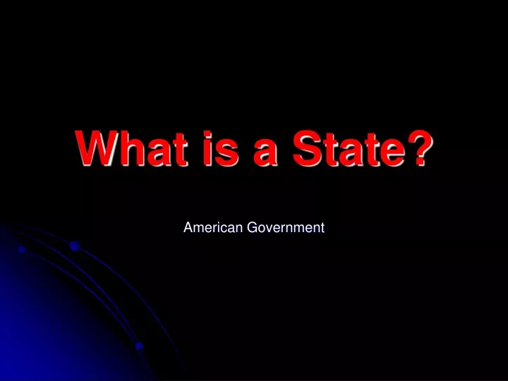 what is a state