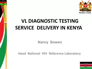 VL DIAGNOSTIC TESTING SERVICE  DELIVERY IN KENYA