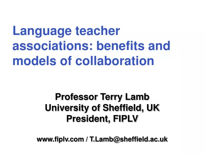 language teacher associations benefits and models