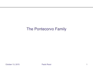 The Pontecorvo Family
