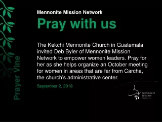 Mennonite Mission Network Pray with us