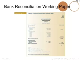 Bank Reconciliation Working Paper