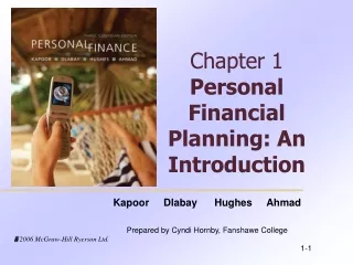 Chapter 1 Personal Financial Planning: An Introduction