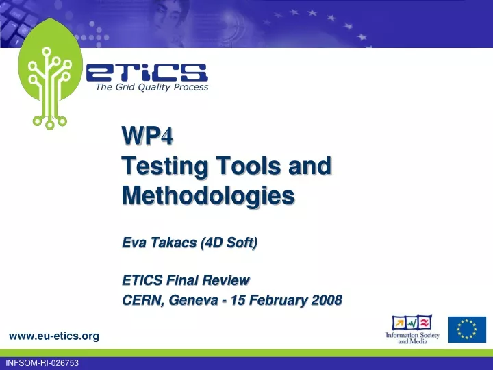 wp 4 testing tools and methodologies