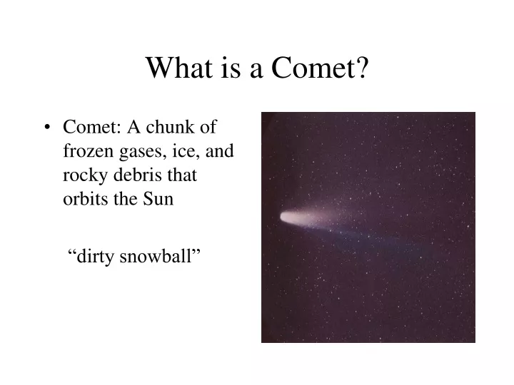 what is a comet