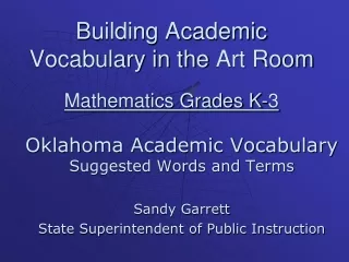 Building Academic Vocabulary in the  Art Room Mathematics Grades K-3