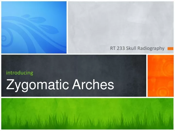 introducing zygomatic arches