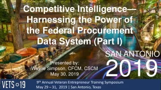 9 th  Annual Veteran Entrepreneur Training Symposium