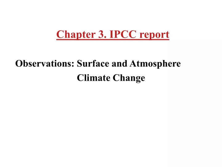 chapter 3 ipcc report observations surface