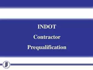 INDOT  Contractor Prequalification