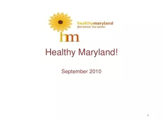 Healthy Maryland! September 2010
