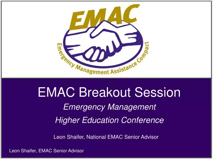 emac breakout session emergency management higher