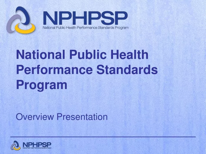 national public health performance standards