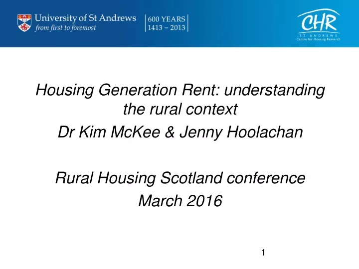 housing generation rent understanding the rural