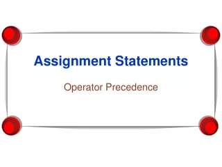 Assignment Statements