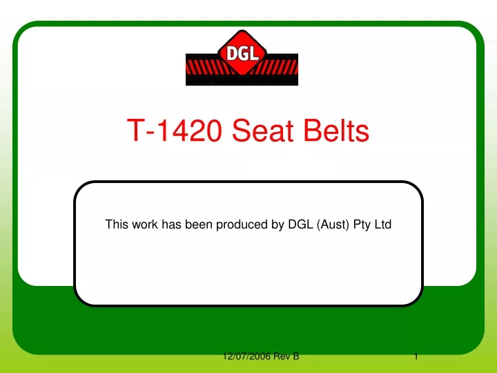 t 1420 seat belts