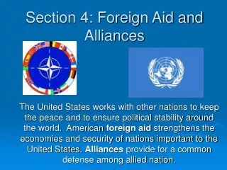 Section 4: Foreign Aid and Alliances