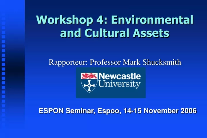 workshop 4 environmental and cultural assets