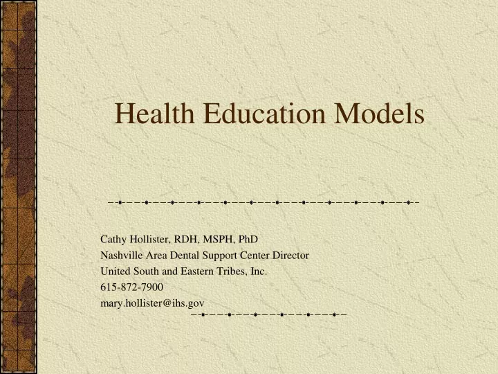 health education models