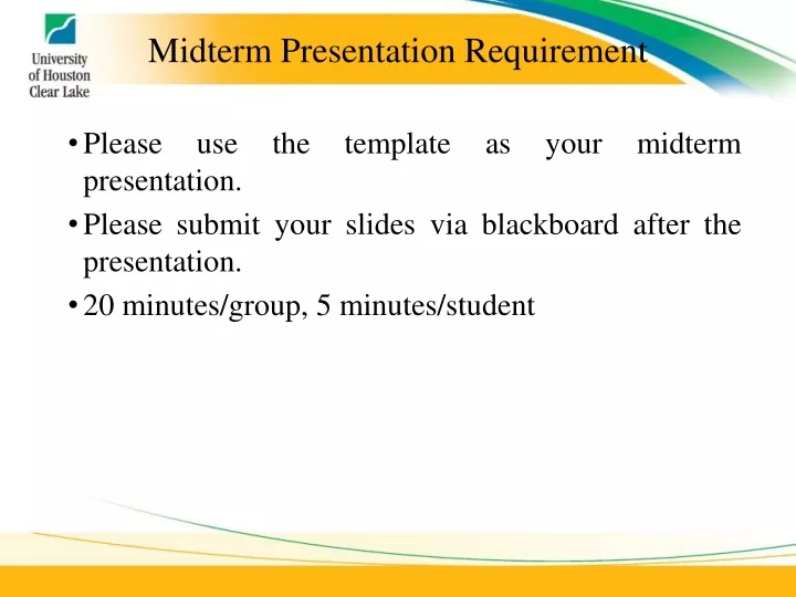 midterm presentation requirement